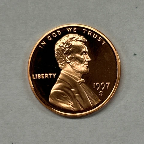 1997 S Proof Lincoln Cent Cover