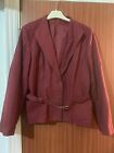 Women’s Vintage Red Woven Fabric Jacket 40” Chest Size 18