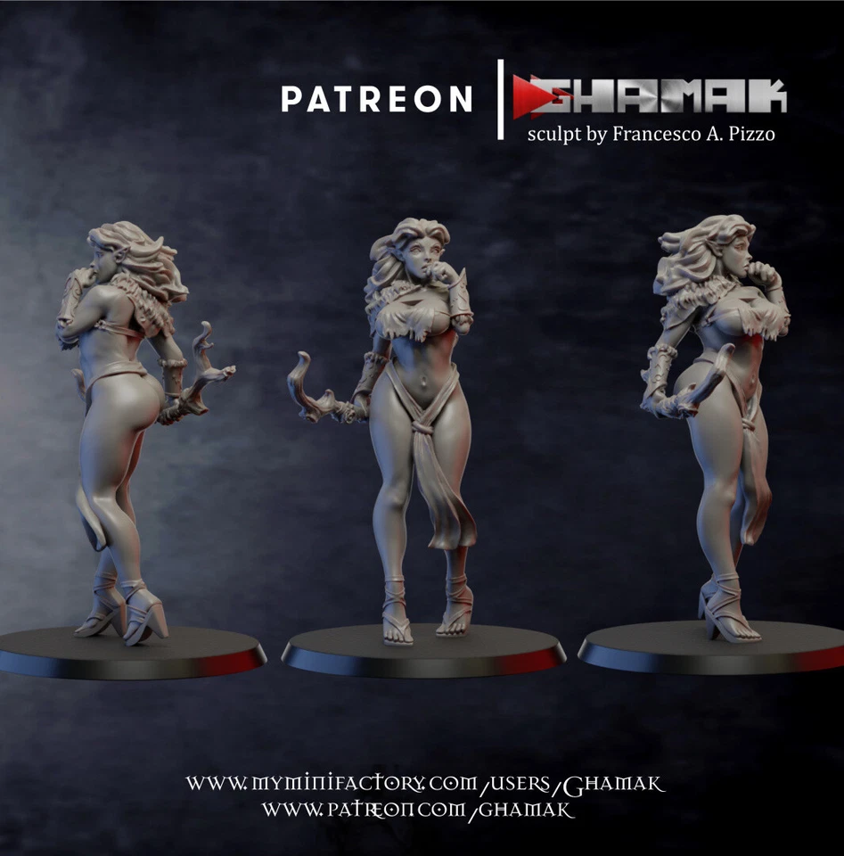 Madera Elfo Pin-up Fantasía Miniatura Mazmorras y Dragones Juegos de rol Juegos de rol Foto 1 de 1