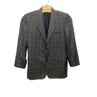 Holland & Sherry London 1836 Tom Buck Gray Plaid 100% Wool (see measurements) - Image 1 of 4