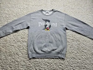 Disney Parks Sweatshirt Unisex XL Gray Disneyland Resort Mickey Mouse Crewneck - Picture 1 of 8
