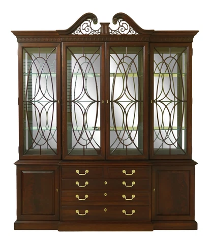 52432EC: THOMASVILLE Large 4 Door Mahogany Breakfront China Cabinet Cover