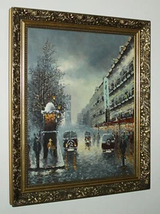 JOHNNY GASTON (b.1955 ) Oil Painting Veiw along the Champs-Elysees in Paris - Picture 1 of 6