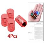 4x Tire Valve Caps with O Rubber Ring Stem Covers for Bikes Suvs Cars
