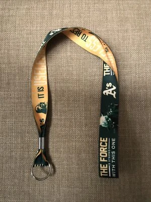 OAKLAND A'S Star Wars KEY CHAIN LANYARD Yoga Darth Vader - Image 1 of 2