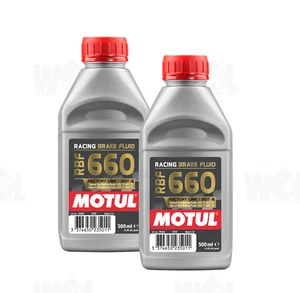 2 x 500ml Motul RBF660 100% Synthetic Race/Racing/Rally DOT 4 Brake Fluid - 1L - Picture 1 of 5