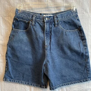 Vintage Columbia Size 12 Shorts Womens Medium Blue Denim High Rise Hiking Y2K - Picture 1 of 7