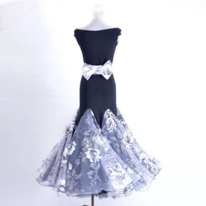 Vestido de Baile de Competición de Salón Latino Moderno Vals Tango Vestido Estándar #Y008 - Imagen 1 de 6