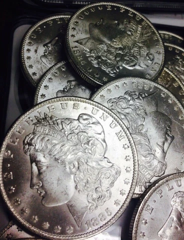 (1) Uncirculated BU MS 1878-1904 Morgan Silver Dollar Bulk Lot Coin Collection Cover