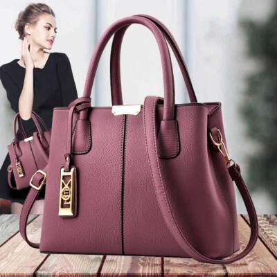 Fashion Handbags Women Bags Shoulder Messenger Bags Wedding Shopping Tote Purple - Image 1 of 4