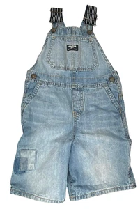 Oshkosh B'gosh Vest Back Overalls Size 5T Original Stripe Adjustable Strap - Picture 1 of 4