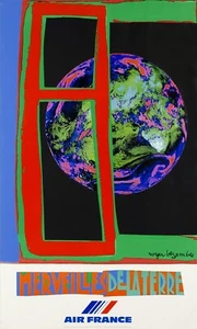 Roger BEZOMBES • AIR FRANCE POSTER • MERVEILLES DE LA TERRE • AFFICHE - Bild 1 von 2