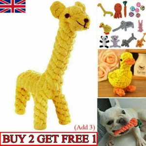 Pet Dog Chew Toys Braided Rope Indestructible Dog Teeth Dental Cleaner Gifts - Picture 1 of 23