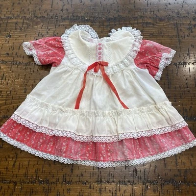 Vestido Floral Vintage Kalula Niños Rojo Encaje 24 Meses Bebé Niña Hecho en EE. UU. Foto 1 de 4