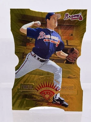 Hoja Fractal Matrix Z 1997 eje troquelado dorado #85 Greg Maddux Atlanta Braves SSP Foto 1 de 4