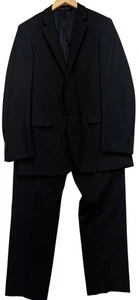 Kenneth Cole Mens Classic Wool 2 Piece Suit 2 Button Blazer Size 40L Black - Picture 1 of 20