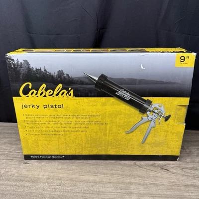 CABELA'S Jerky Pistol Gun Kit 9" Tube 4 Stainless Steel Nozzles - Image 1 of 4