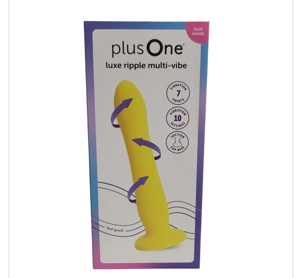 Plus One Luxe Ripple Multi-Vibe Impermeable Recargable-Ventosa Paquete Discreto Foto 1 de 1