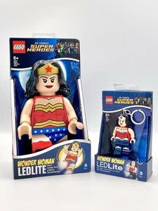 LEGO 8" WONDER WOMAN (great condition) LED Lite Keychain DC 2-Figure Bundle 2015 - Picture 1 of 3