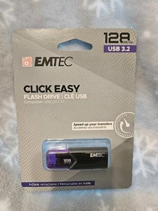 EMTEC 128GB USB 3.2 Flash Drive ECMMD128GB113 Compatible USB 2.0/USB3.1 - Afbeelding 1 van 2