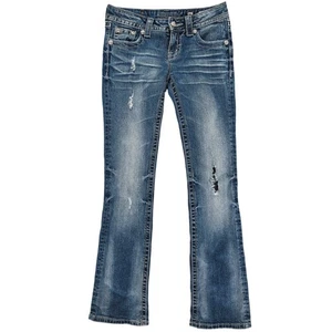 Miss Me Bootcut Rhinestone Studded Glam Jeans 26 - Picture 1 of 6