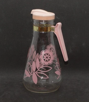 Jarra de flores rosa vintage de 50 MCM E-Z Por 50 oz. Jarra Foto 1 de 4