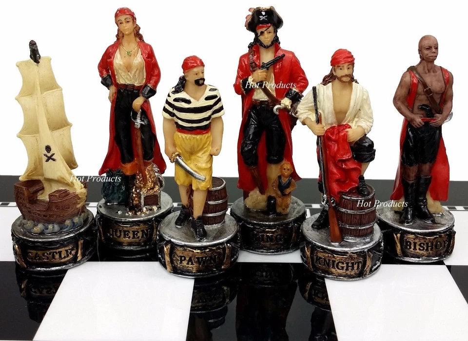 Pirates Vs Royal Navy Pirate Chess Men Set - NO BOARD - Image 1 of 4