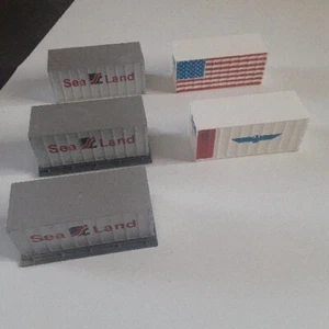 Vintage HO Scale 5 CONEX Storge Containers  - Picture 1 of 10