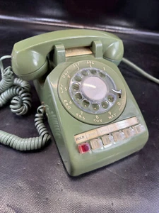 Vtg BELL WESTERN ELECTRIC 565HKM GREEN DESK ROTARY MULTI LINE PHONE - Picture 1 of 19
