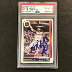 2021-22 NBA Hoops #51 Monte Morris Signed Card AUTO 10 PSA Slabbed Nuggets - Bild 1 von 2