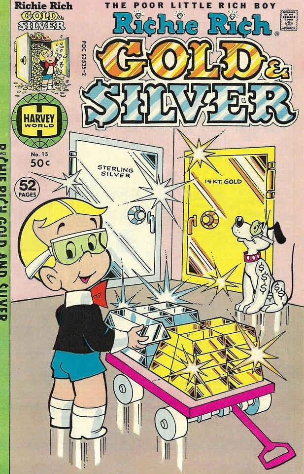 Richie Rich Gold & Silver Comic Book No. 15 November 1977 Harvey 52 Pages - Image 1 of 1
