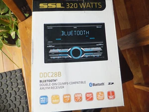 SSL DDC28B AM FM CD MP3 Stereo, Bluetooth Double-DIN 320 Watt, Wireless Remote - Picture 1 of 8