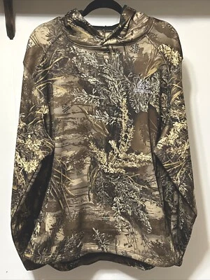 Realtree Camo Jacket Men’s Size XL 46/48 Hunting Tech Hoodie But In Neck Galter  - Image 1 of 3