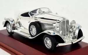 Atlas 1/43 Auburn Boat Tail Silver / Chrome Plated Wood Base Diecast Model Car - Picture 1 of 5