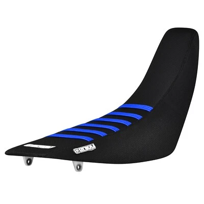 2000-2007 Honda XR 650R Gripper Seat Cover   all BLACK/TM BLUE ribs #414 - Image 1 of 4