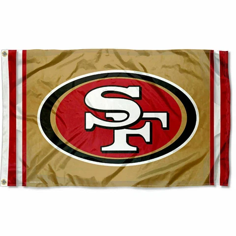 San Francisco 49ers Gold Flag ~ Large Banner 3'X5' ~ NFL ~ FREE SHIPPING Cover