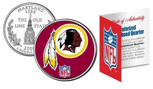 WASHINGTON REDSKINS * Officially Licensed * NFL MARYLAND U.S. State Quarter Coin - Picture 1 of 2