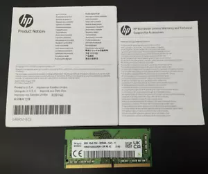 HP DDR4 Module 8GB Laptop RAM SO-DIMM 260-Pin 3200 MHz PC4-25600 Unbuffered - Picture 1 of 4