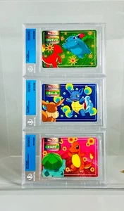 Pokemon 1997 BGS Eevee + Wartortle + Charmander Topsun Glossy Japanese - Picture 1 of 2