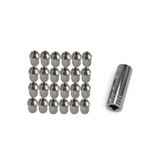 24PCS 35mm Stainless Steel Wheel Nuts Lug Nuts Hex 19mm M14*1.5 High strength - Picture 1 of 9