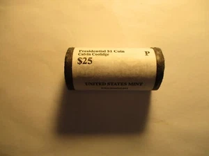 2014 P Calvin Coolidge Unopened 25 Coin Mint Roll Presidential Gold Dollar - Picture 1 of 1