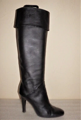 GIUSEPPE ZANOTTI - BOTTES - CUISSARDES - CUIR - NOIR - POINTURE 37,5 - Photo 1/4