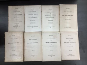 1841-54 Lot Of 8 Yearly Board Reports On The Lehigh Coal And Navigation Company - Picture 1 of 11