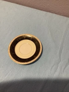 UCAGCO Japan Saucer Black With Gold Trim - Picture 1 of 3