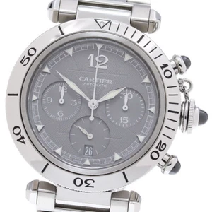 CARTIER Pasha 38 W3107355 Date Chronograph gray Dial AT Men's Watch_860523 - Picture 1 of 7