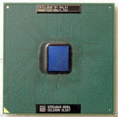 Intel Celeron 1000 1GHz 100Mhz SL5XT RB80526RY001128 Socket 370 CPU Coppermine - Image 1 of 2