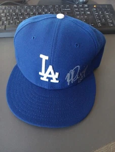 New Era 59Fifty Yasiel Puig Signed LA Dodgers Fitted Baseball Cap 7 1/2 RARE - Picture 1 of 8