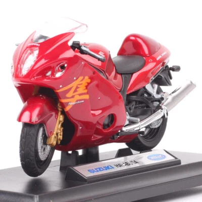 1:18 Scale Welly Suzuki Hayabusa GSX1300R Motorcycle Busa Diecast Toy Bike Model - Image 1 of 4