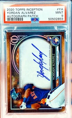 🔥 2020 Yordan Alvarez Rookie ON CARD AUTO Topps Tribute /199 PSA 9 *ALL STAR* - Image 1 of 2