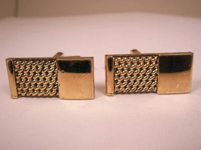 Gemelos lisos simples lisos vintage rellenos de oro amarillo CALIDAD KREISLER Foto 1 de 4